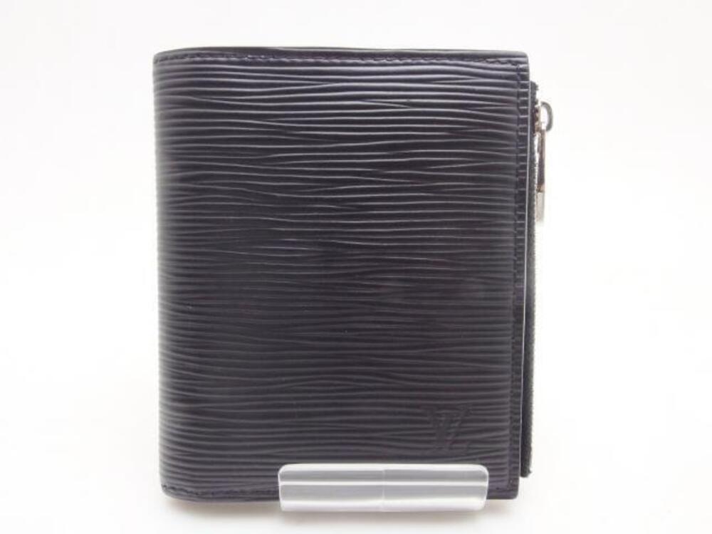 LOUIS VUITTON Bi fold Wallet Portefeuille Epi Noir Black